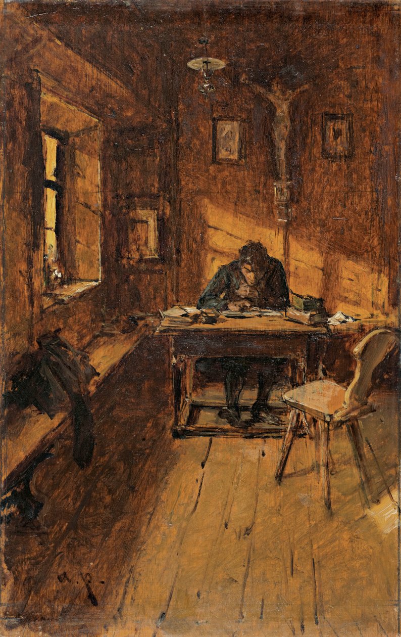 Bygdeskriveren av August von Pettenkofen