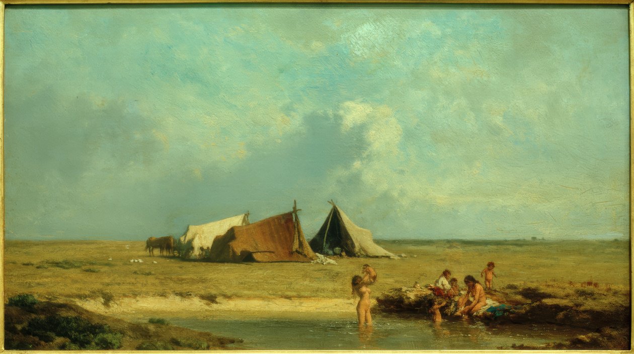 Sigøynerleir i Puszta av August von Pettenkofen