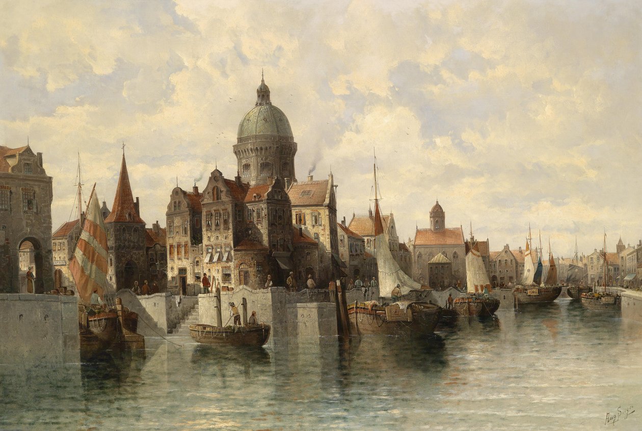 Utsikt over Amsterdam av August von Siegen