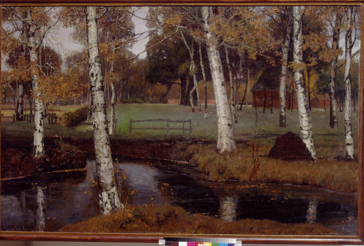 Landskap av Overbeck, Fritz (1869-1909). Olje på lerret av August Overbeck