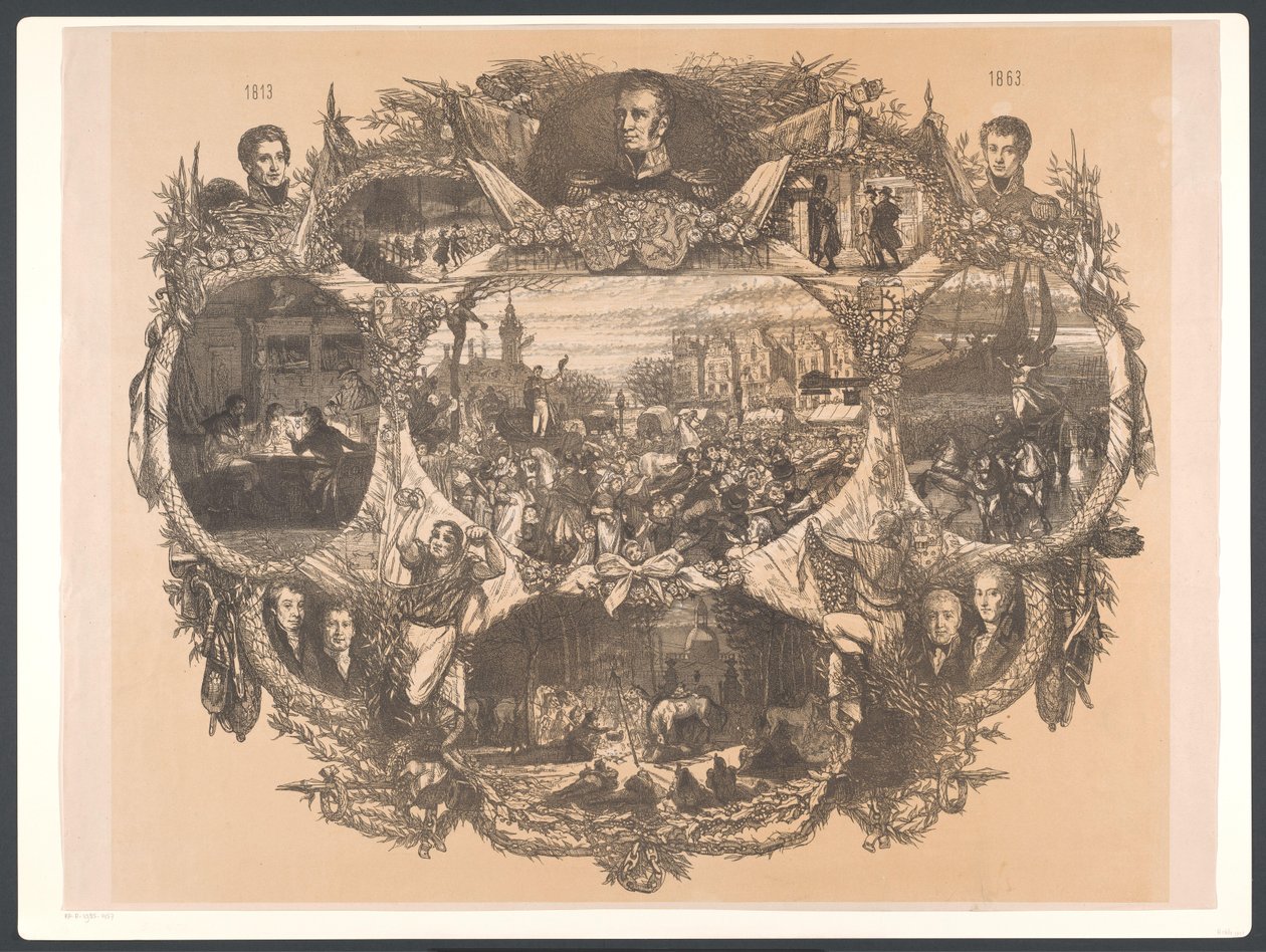 Plakett til minne om novemberfestlighetene i 1863 av August Allebe