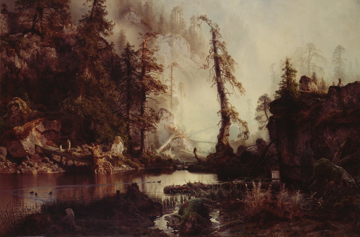 Svart innsjø av August Cappelen