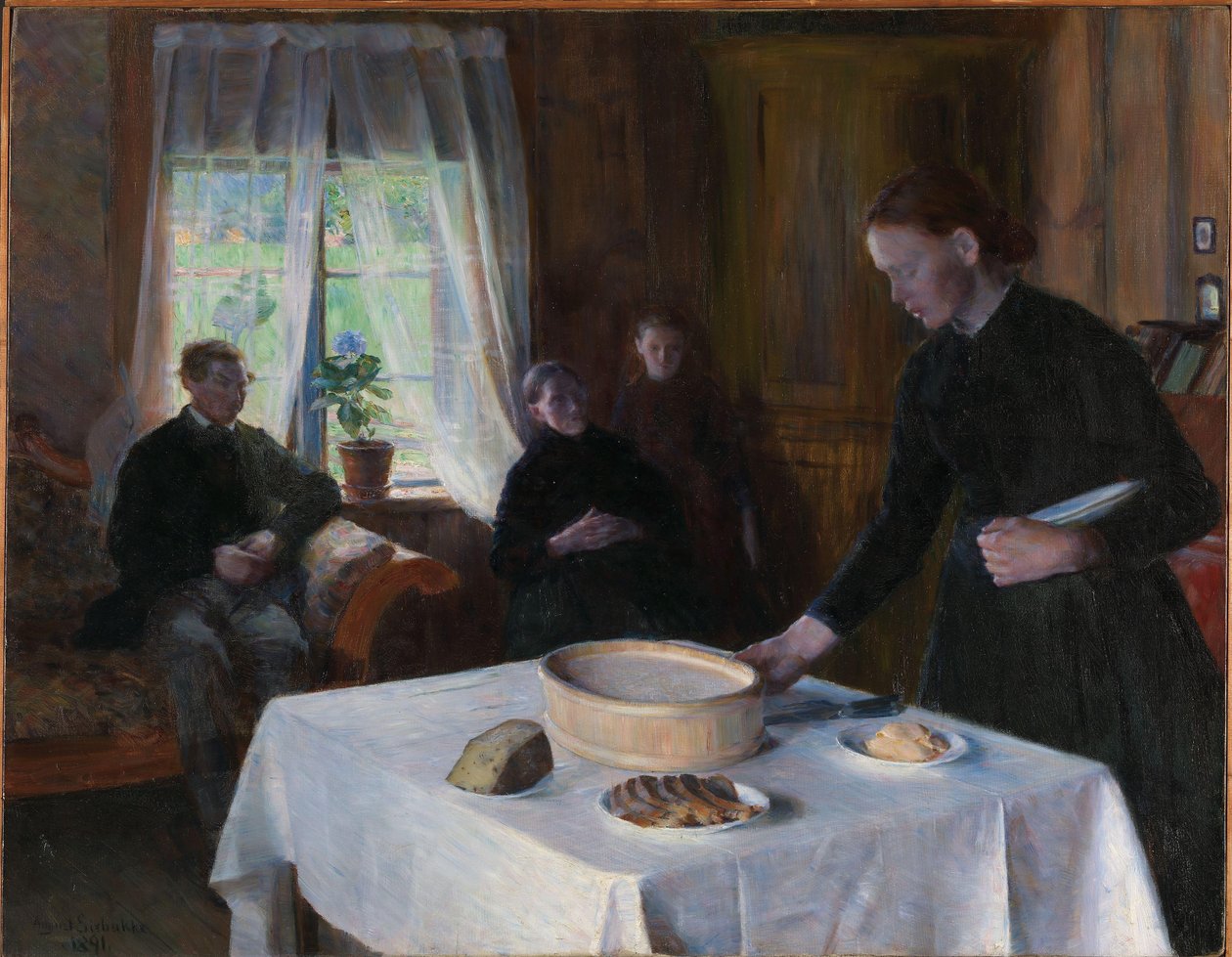 Dekker bordet av August Eiebakke