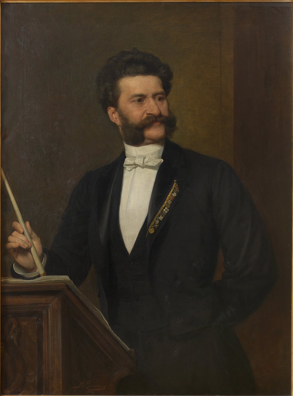 Portrett av Johann Strauss 1825-1899, 1888. av August Eisenmenger