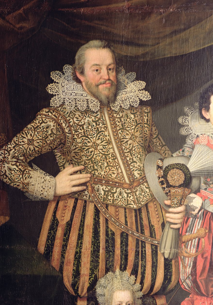 Moritz den lærde og hans familie (detalj av 247514) av August Erich