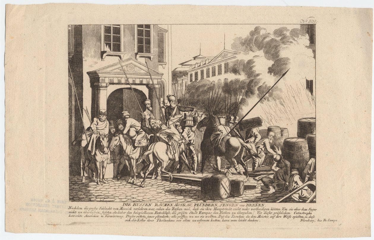 Evakuering av Moskva av russerne av August Friedrich Andreas Campe