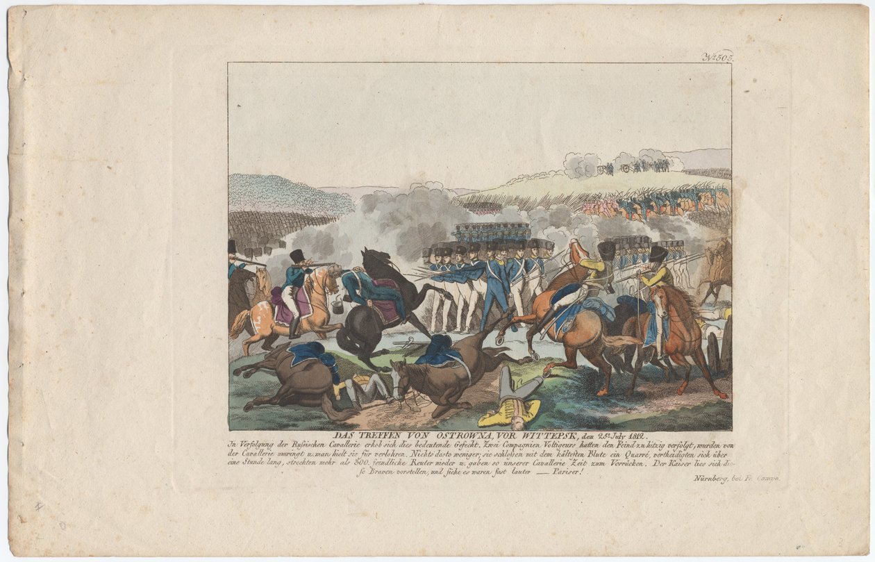Møte i Ostrovno, nær Vitebsk, 25. juli 1812 av August Friedrich Andreas Campe