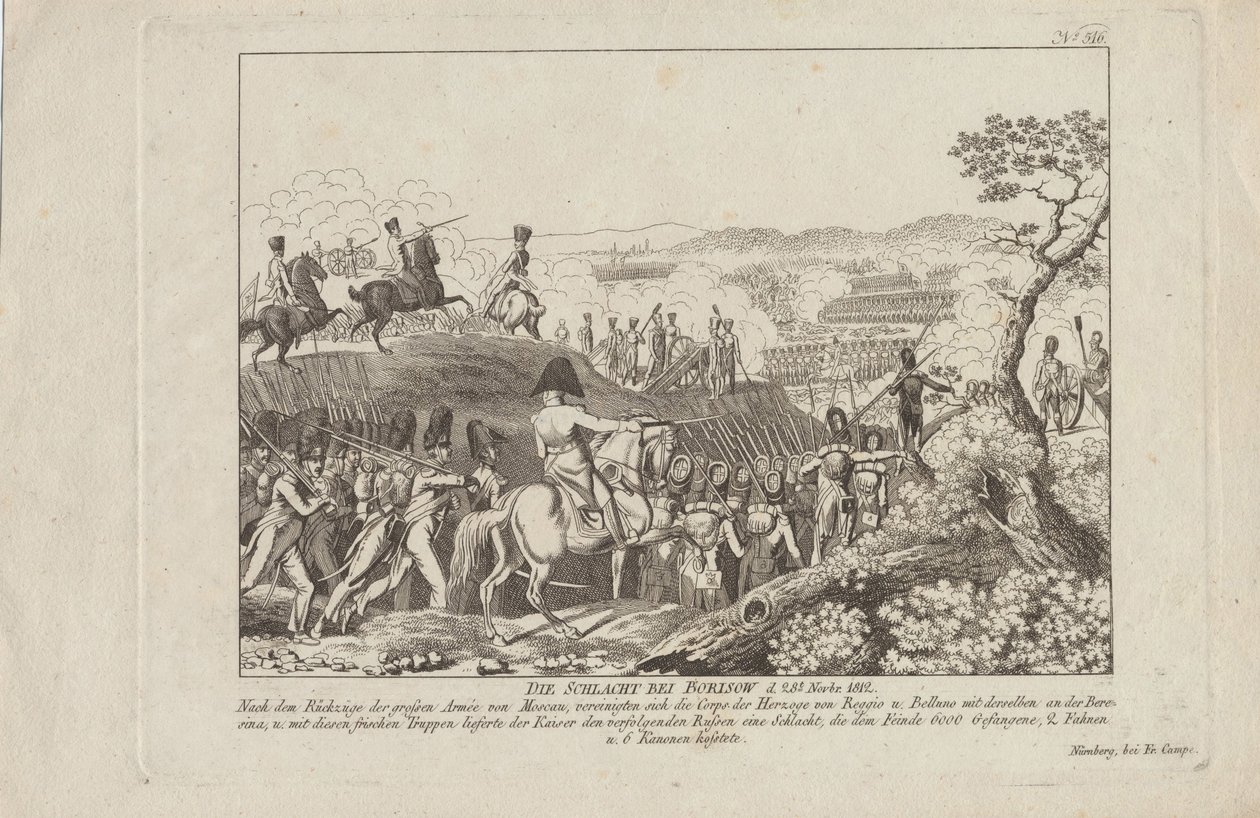 Slaget ved Borisov 28. november 1812 av August Friedrich Andreas Campe