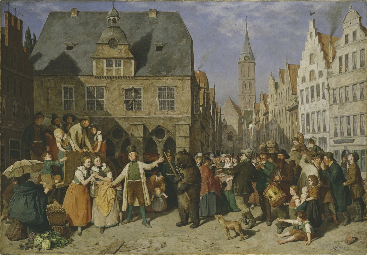 En dansende bjørn, 1865 av August Jernberg