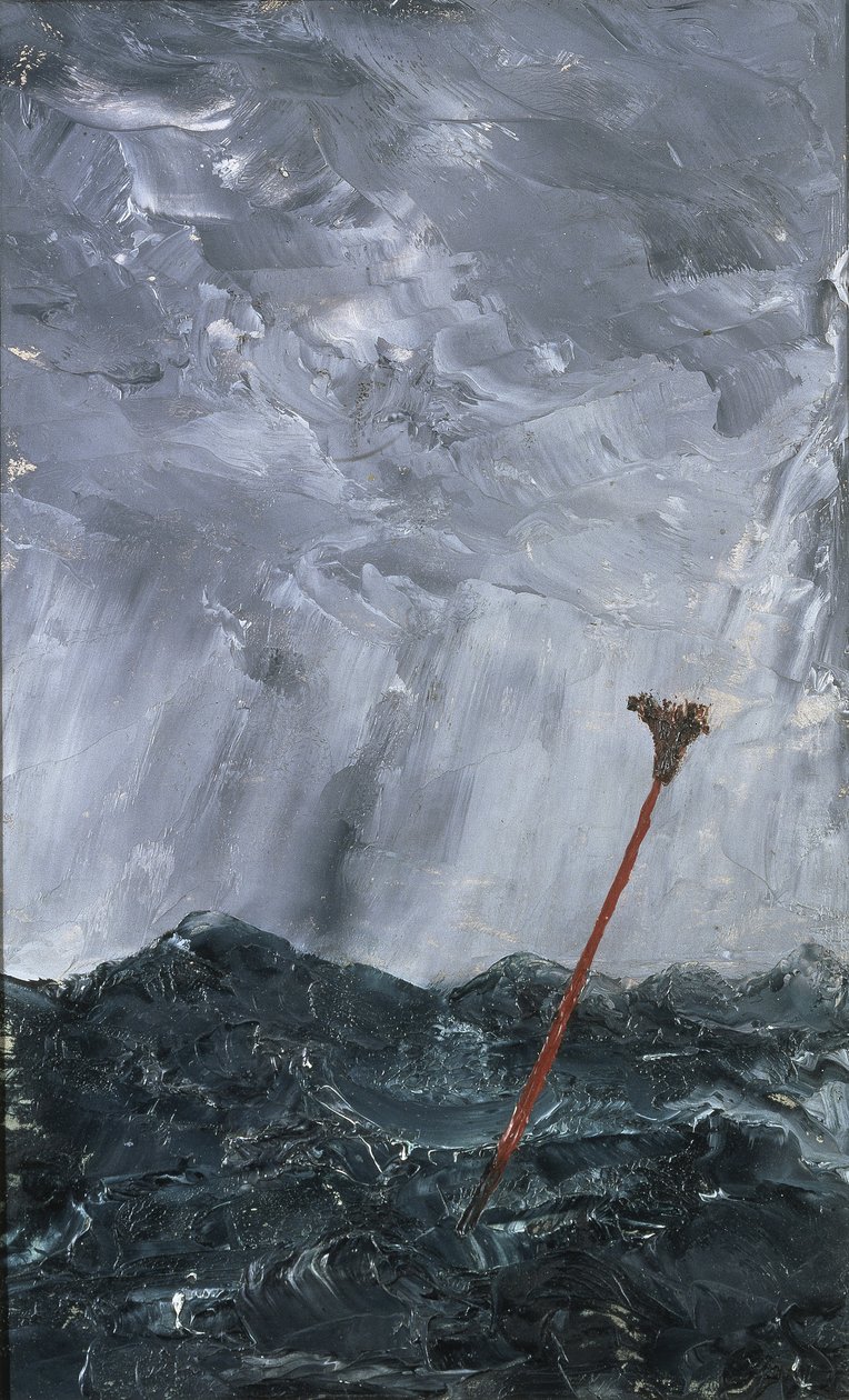Stormy Sea Broom Buoy, 1892 (olje på papir) av August Johan Strindberg