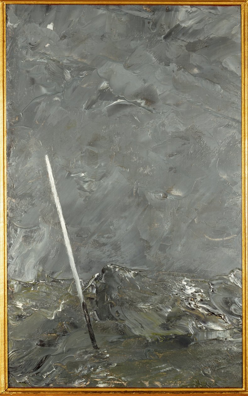 Stormfullt hav (olje på papir) av August Johan Strindberg
