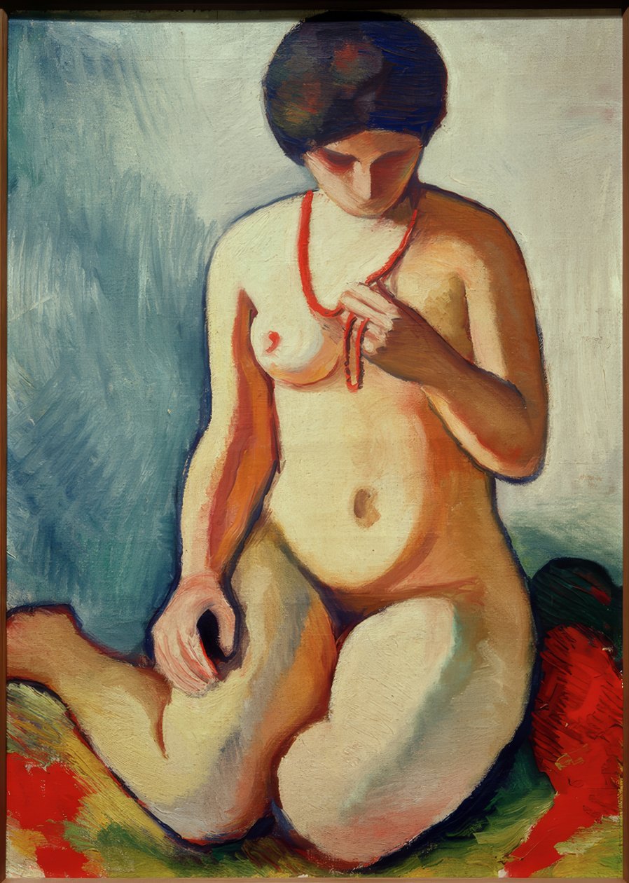 Naken med korallkjede av August Macke