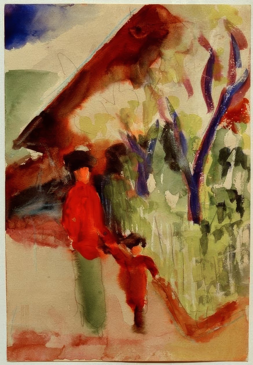 Am Schweizerhaus av August Macke
