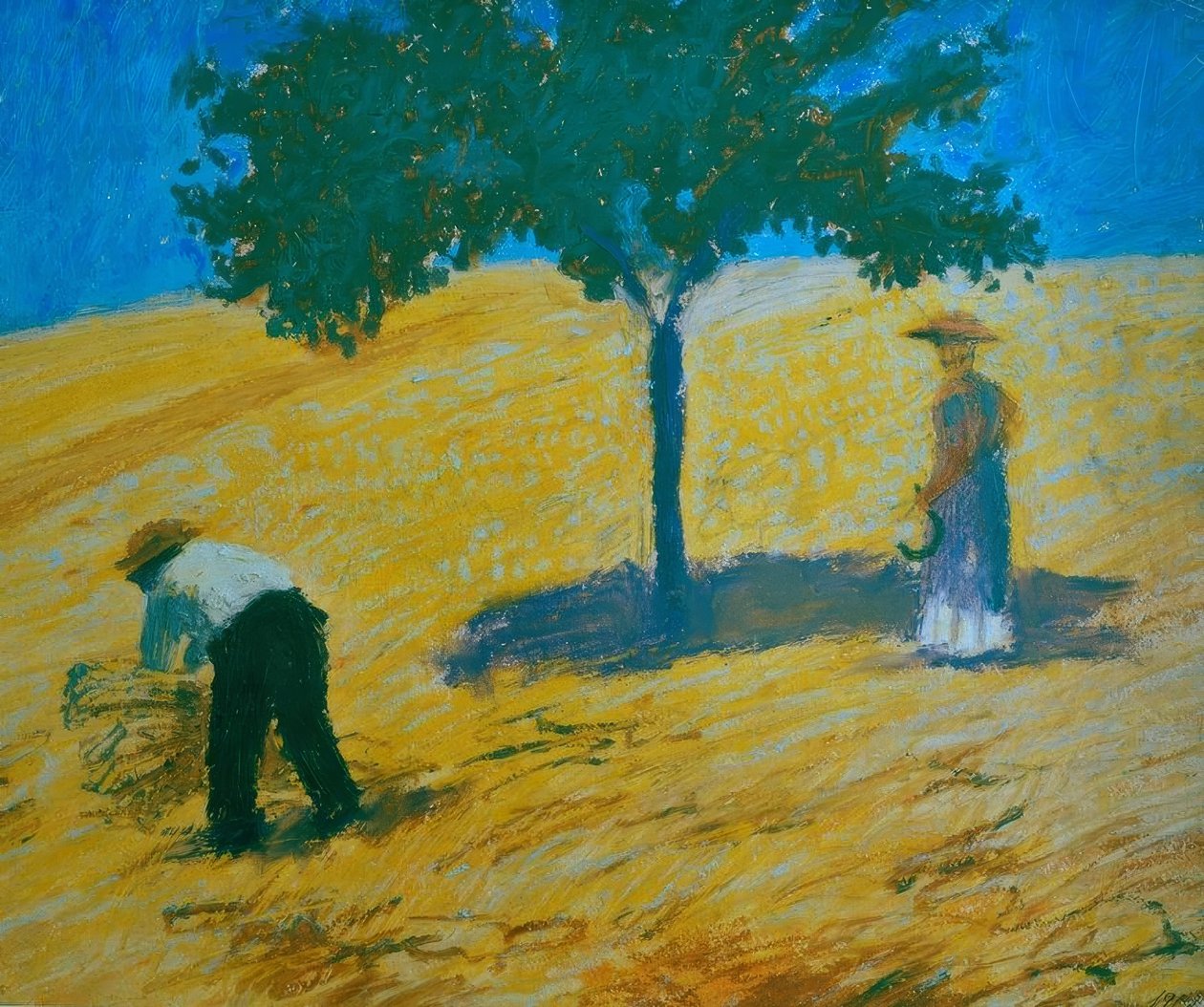 Tre i kornåkeren av August Macke