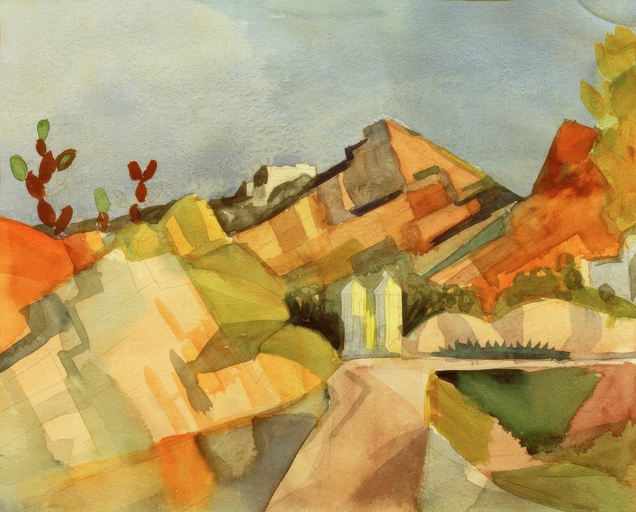 Steinete landskap av August Macke