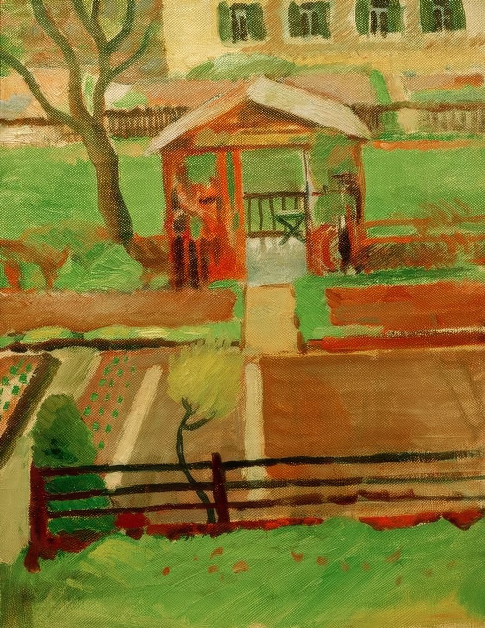 Hageskur i Tegernsee av August Macke