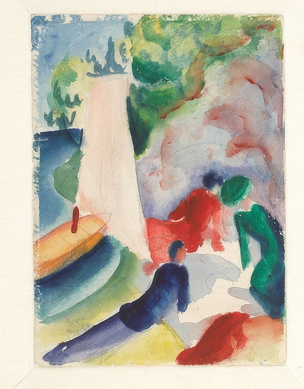 Piknik på stranden (piknik etter seiling). 1913 av August Macke