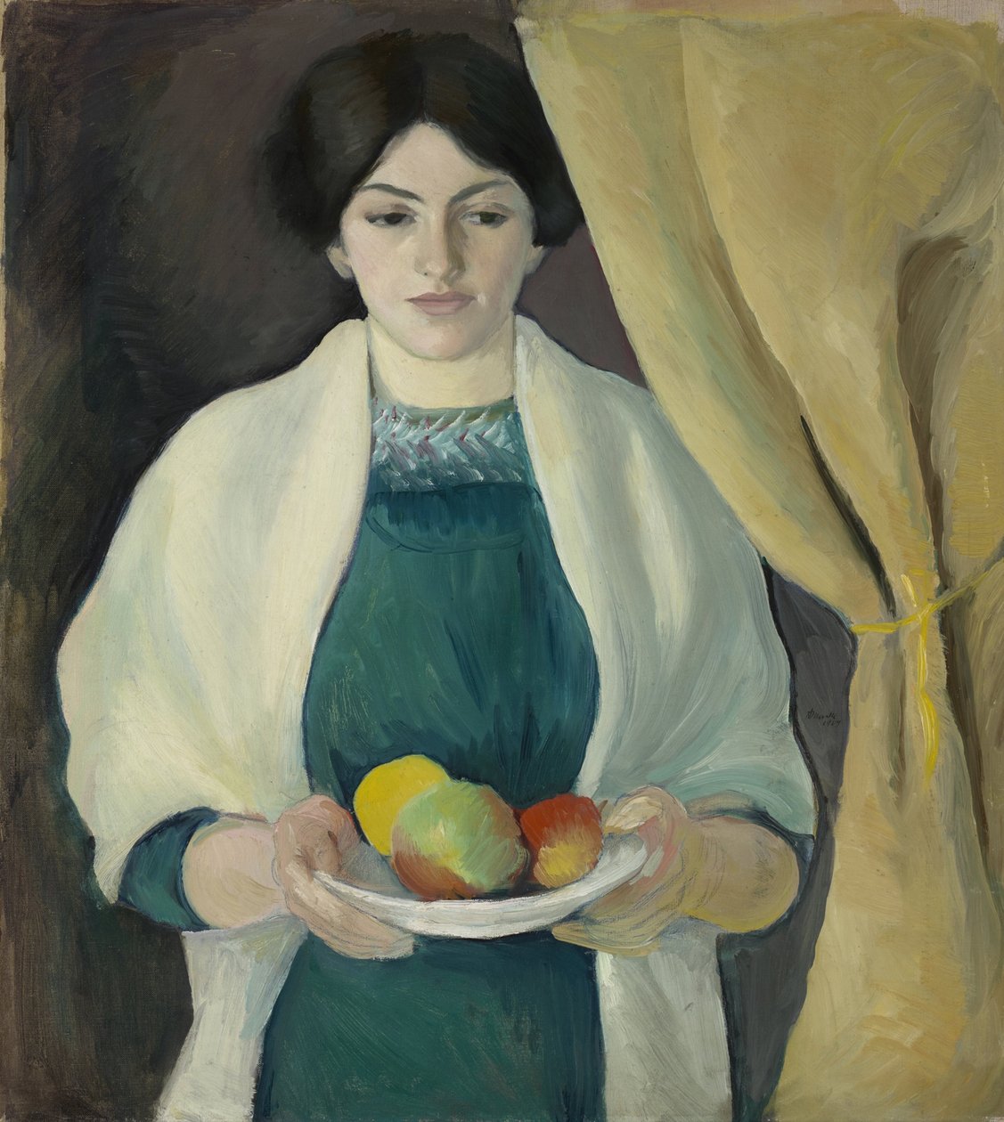 Portrett med epler av August Macke