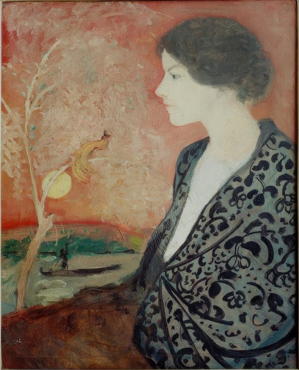 Portrettstudie Elisabeth Gerhardt av August Macke