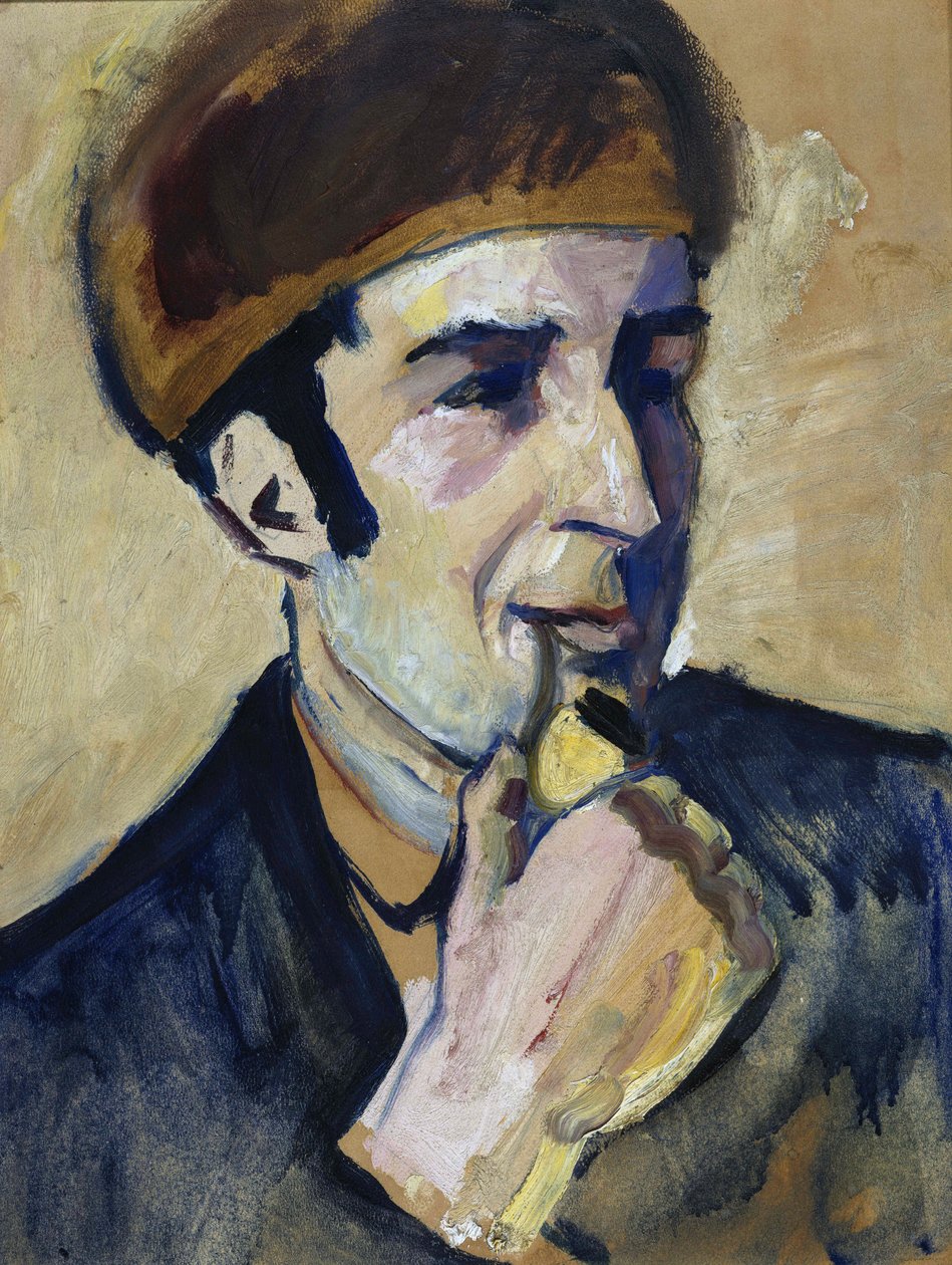 ""Portrett av Franz Marc (1880-1916)"" Peinture d