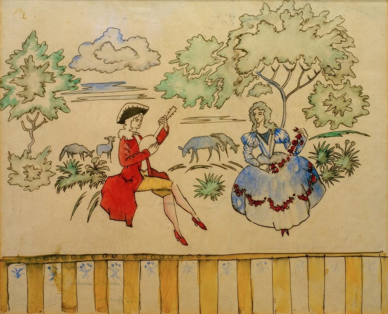 Schäferszene I av August Macke