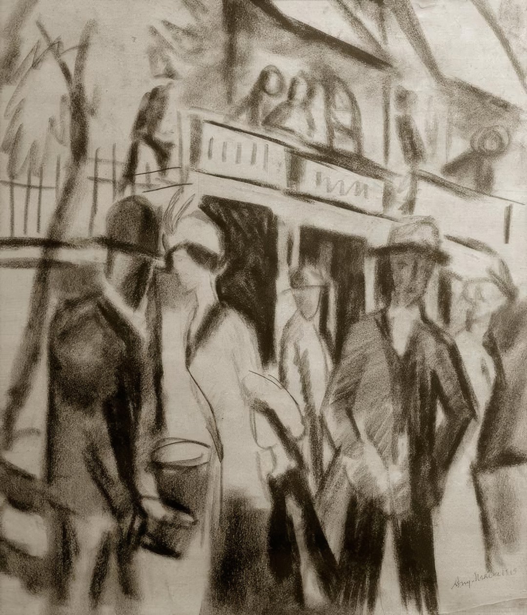 Turgåere på gaten av August Macke