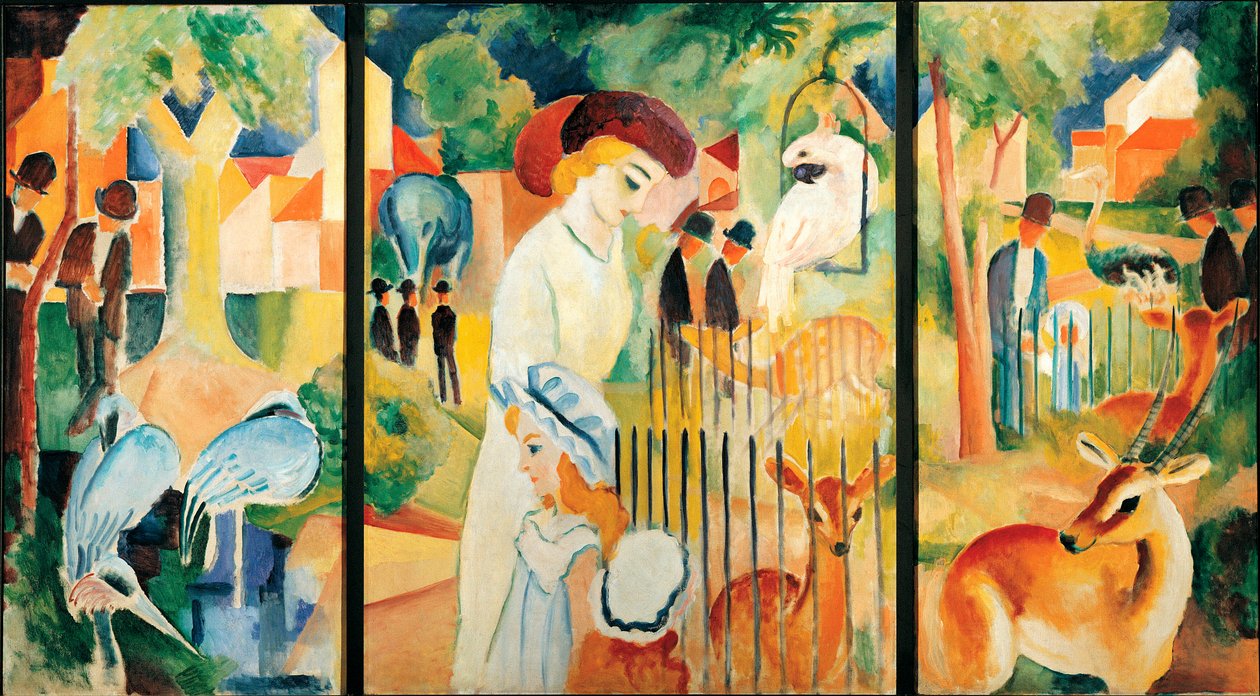 Den store zoologiske hagen. Maleri av August Macke (1887-1914) av August Macke
