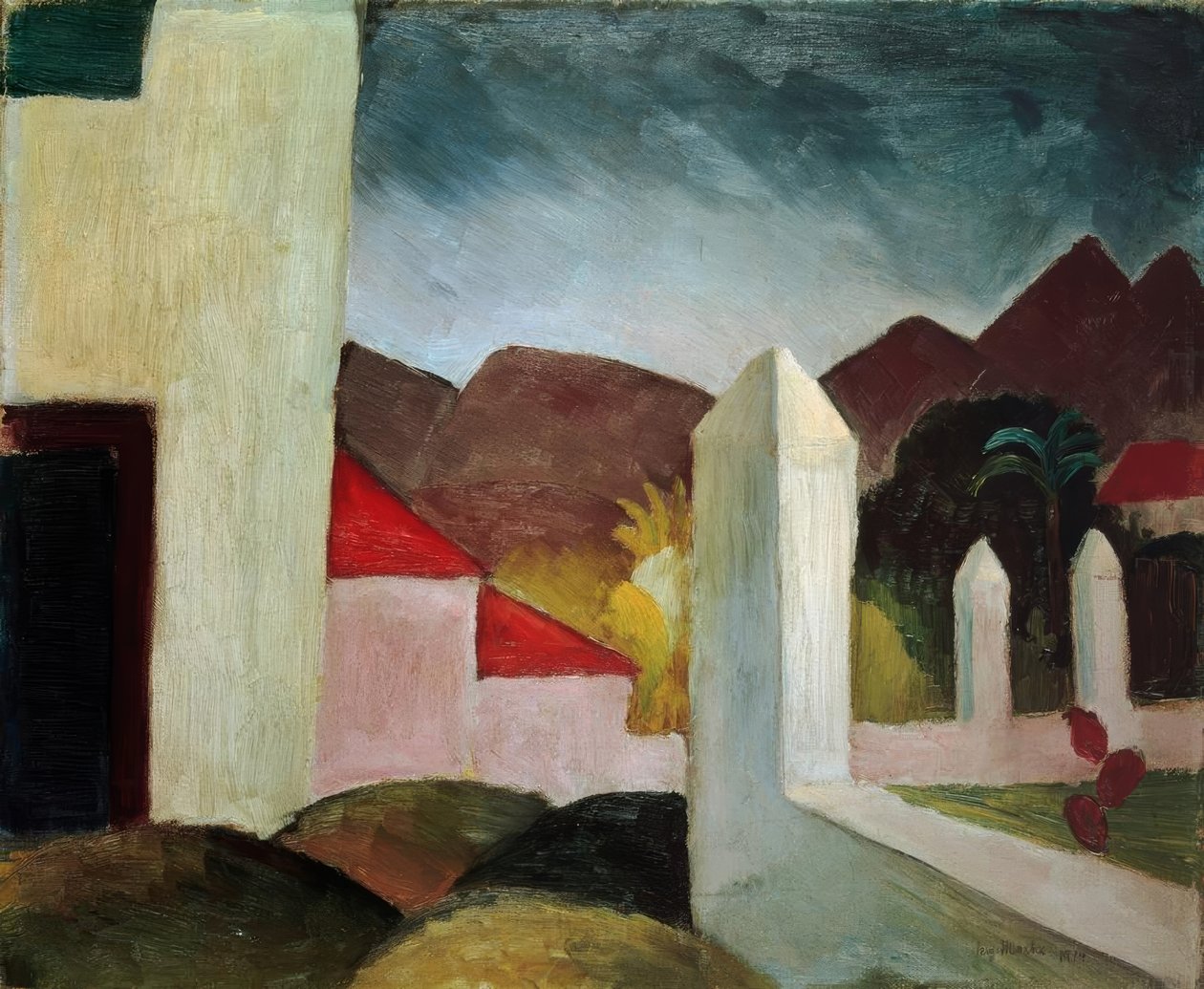 Tunisisk landskap av August Macke