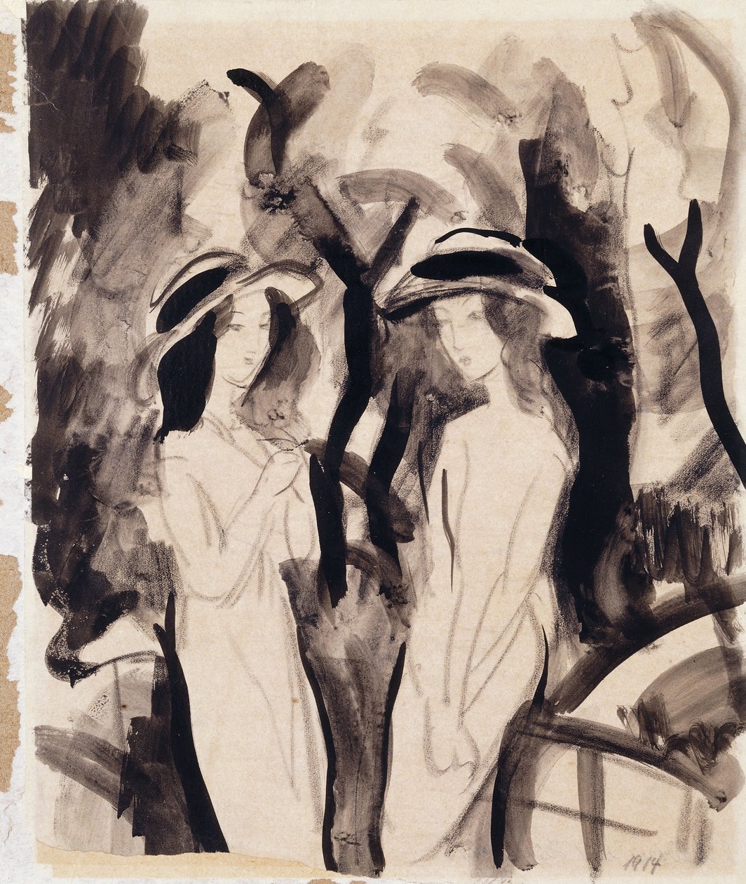 To jenter; To jenter, 1914 av August Macke