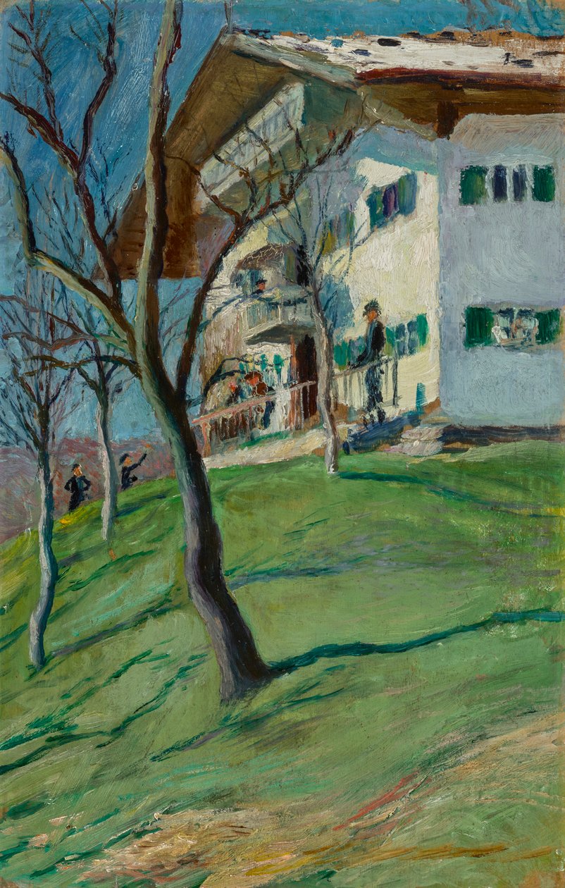 Vår lille hytte i Tegernsee av August Macke