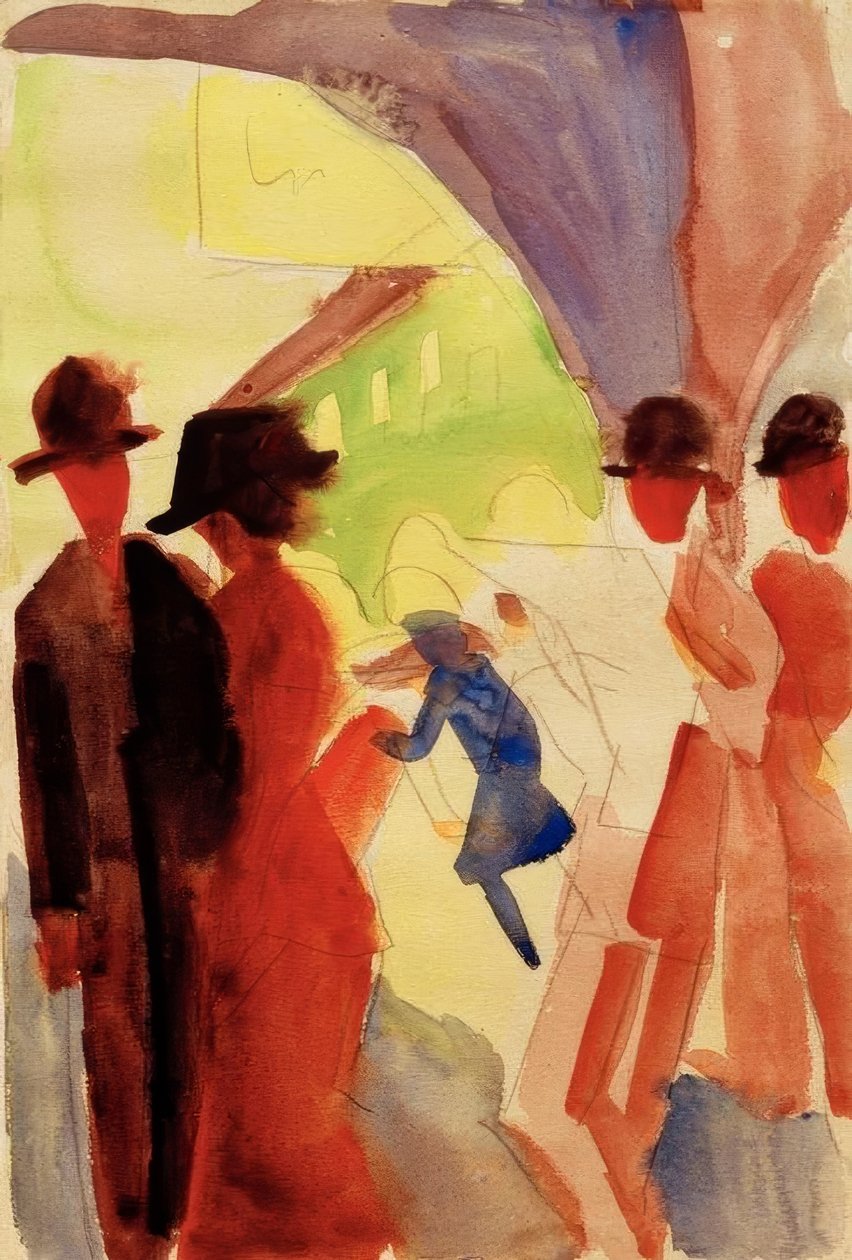 Under perlene i Thun I av August Macke