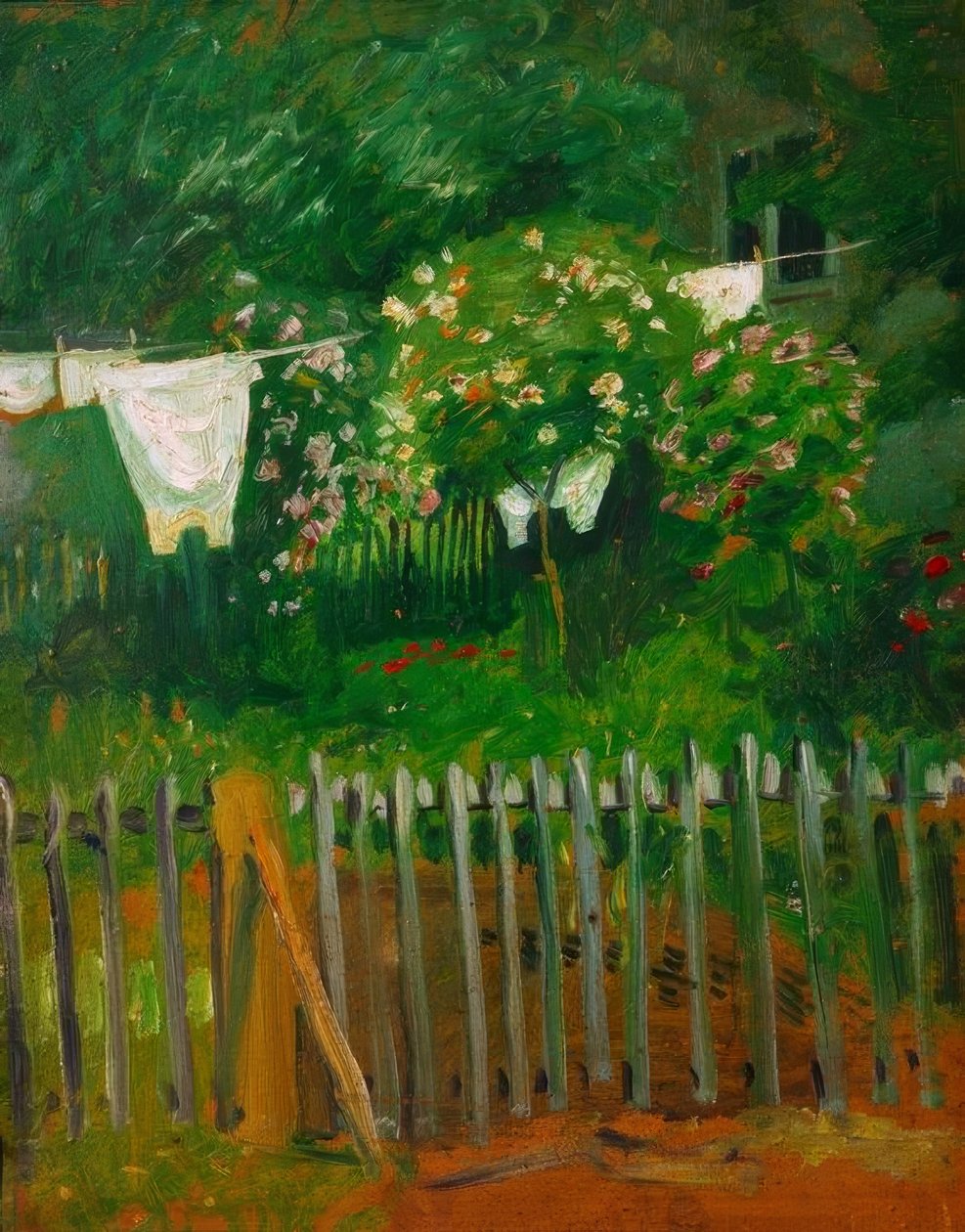 Vaskerom i hagen i Kandern av August Macke