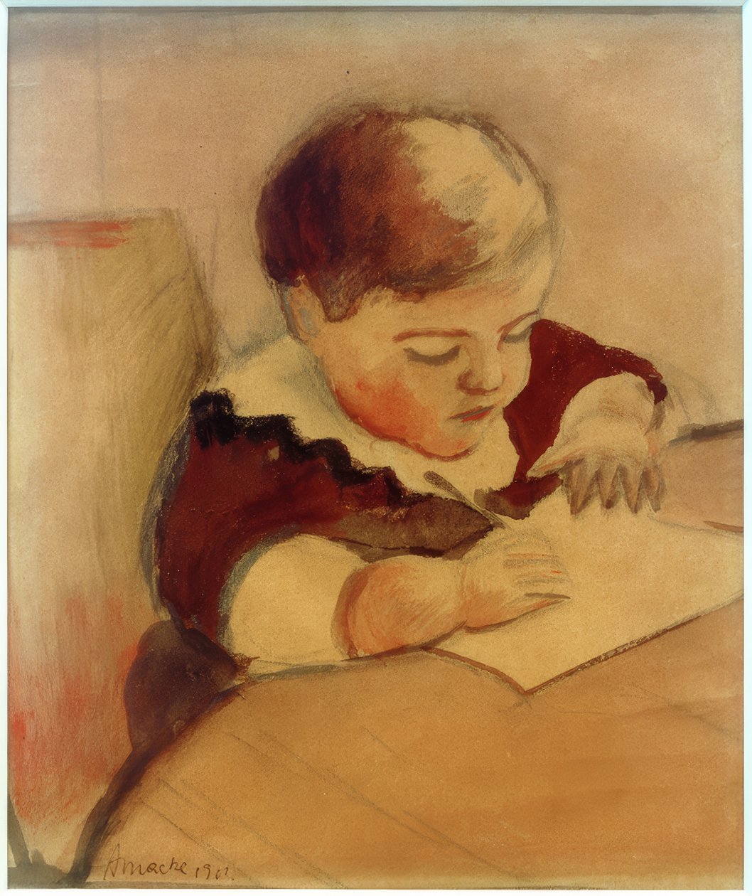 Walter, maler ved bordet av August Macke
