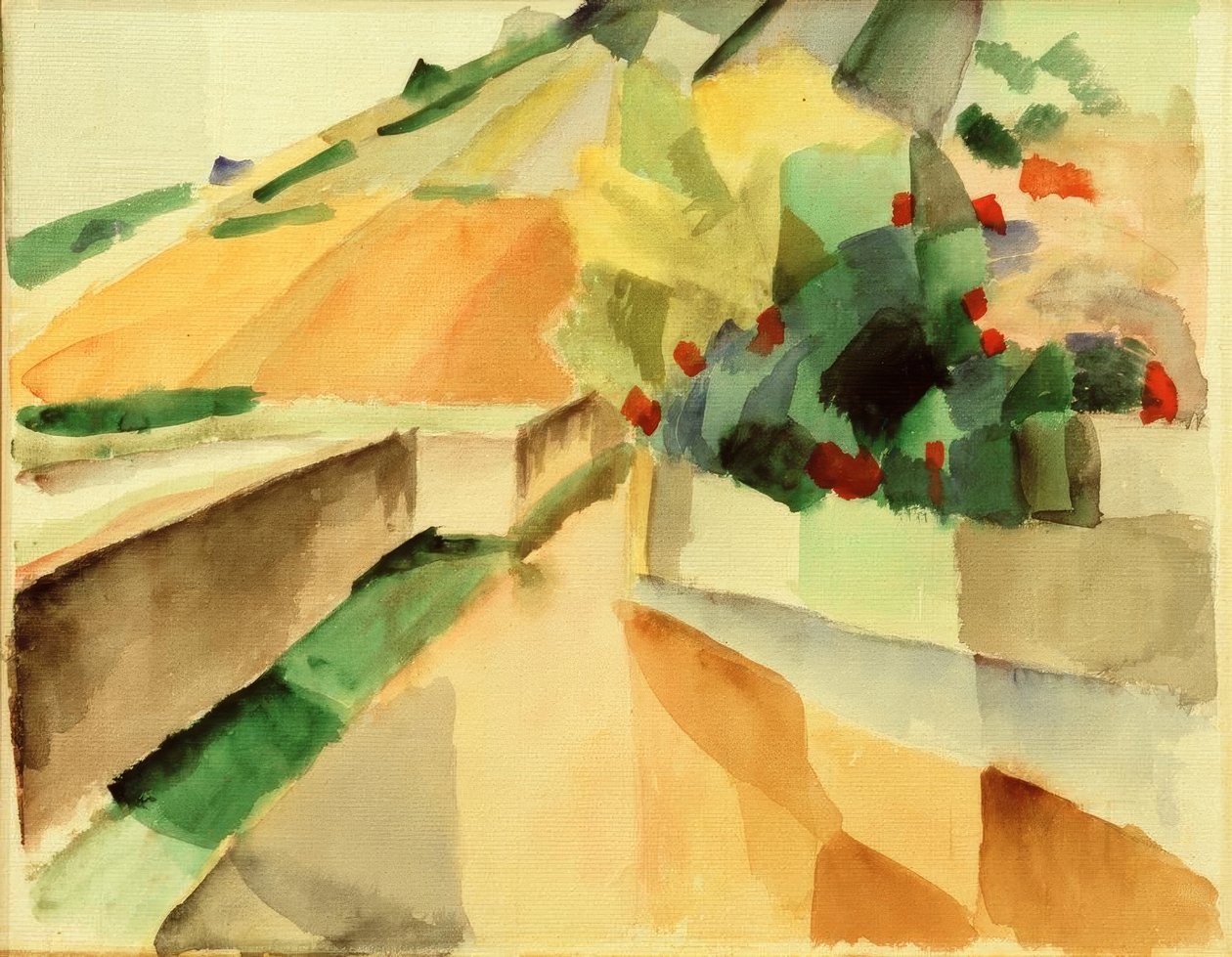 Vingårder ved Murtensjøen av August Macke