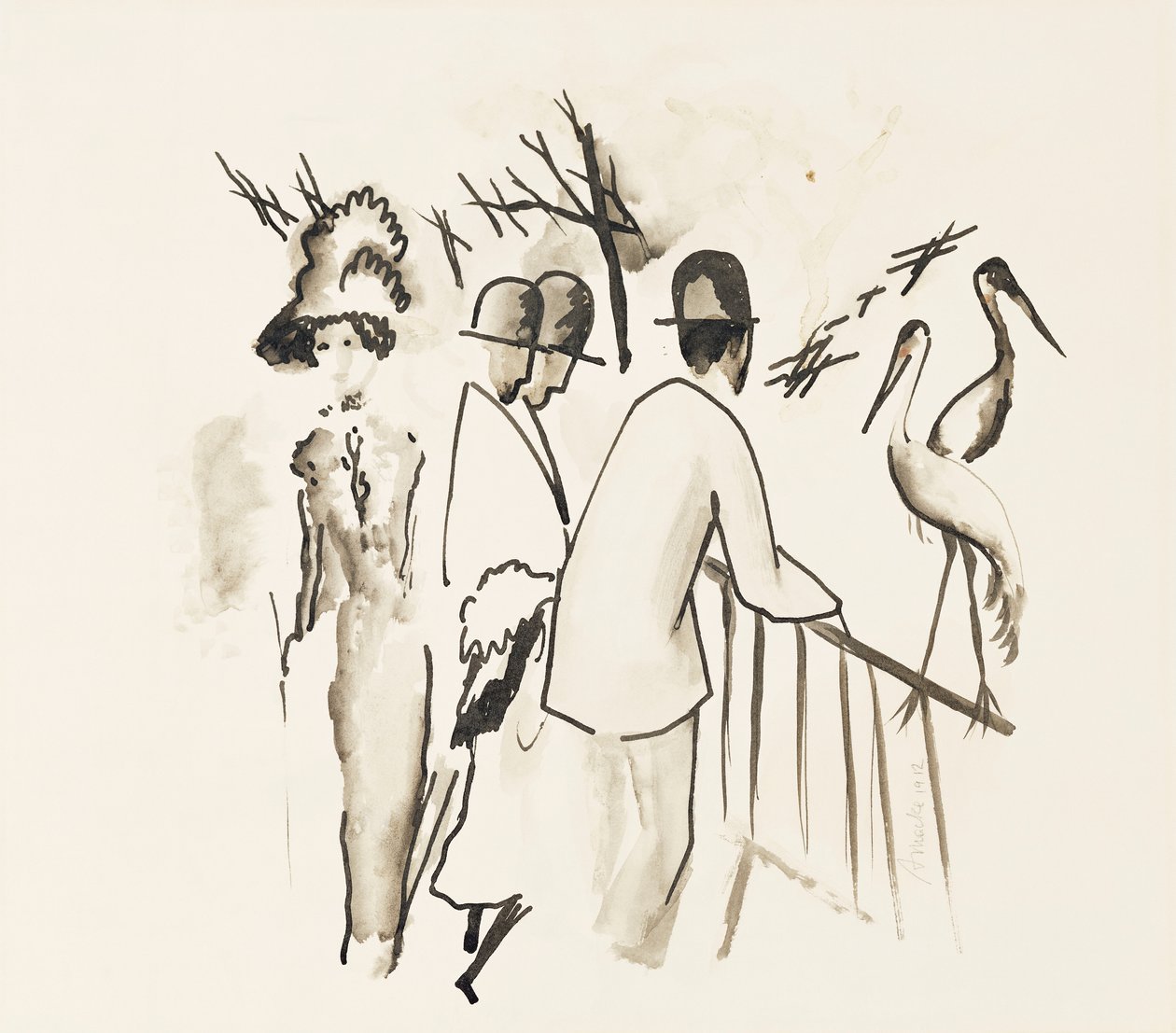 Zoologisk hage II; Zoologischer Garten II, 1912 av August Macke