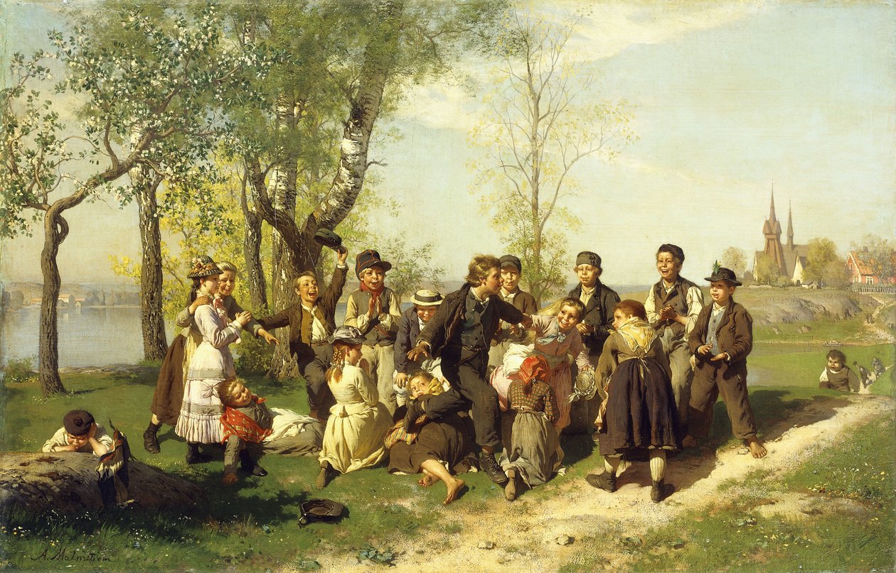Barn i lek, av August Malmström