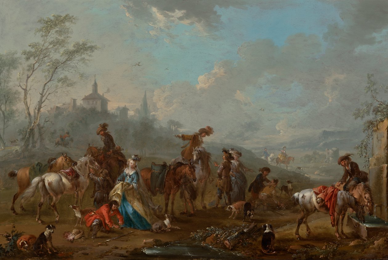 Avreise for jakt av August Querfurt