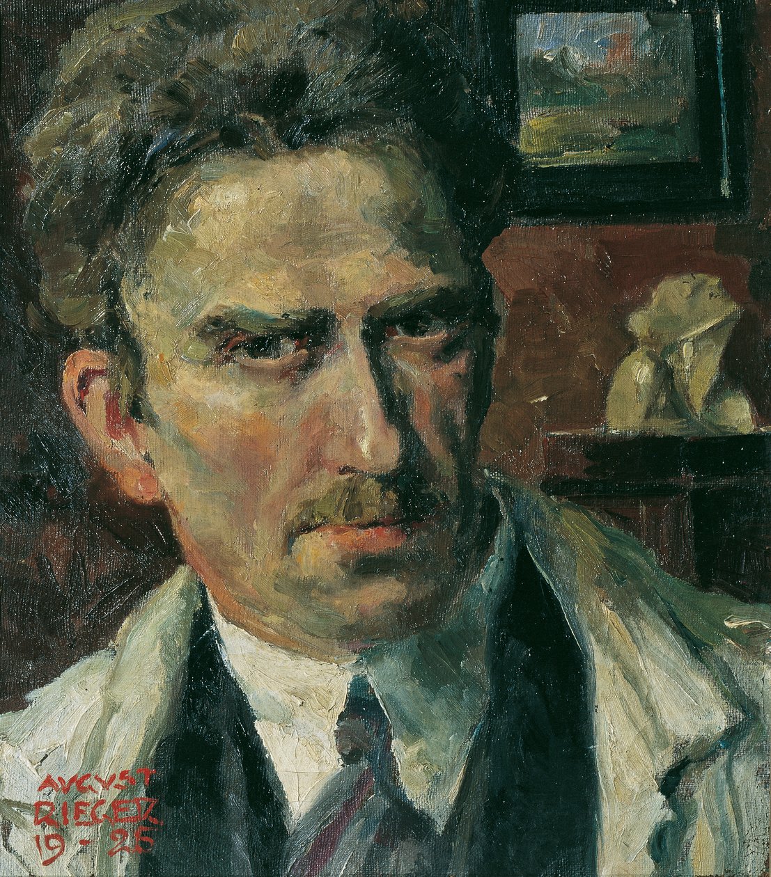 selvportrett av August Rieger