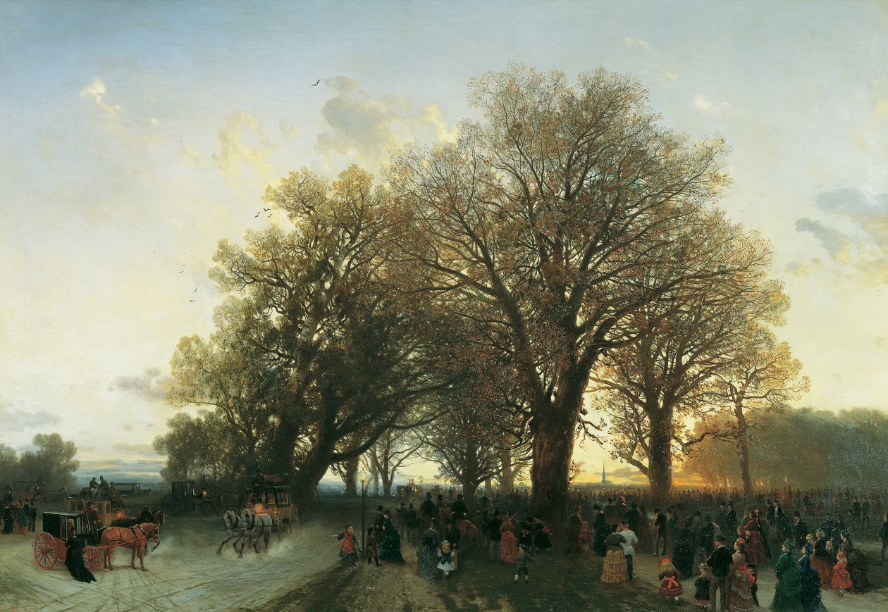 På vei hjem fra verdensutstillingen i Prater i Wien i 1873 av August Schaeffer von Wienwald