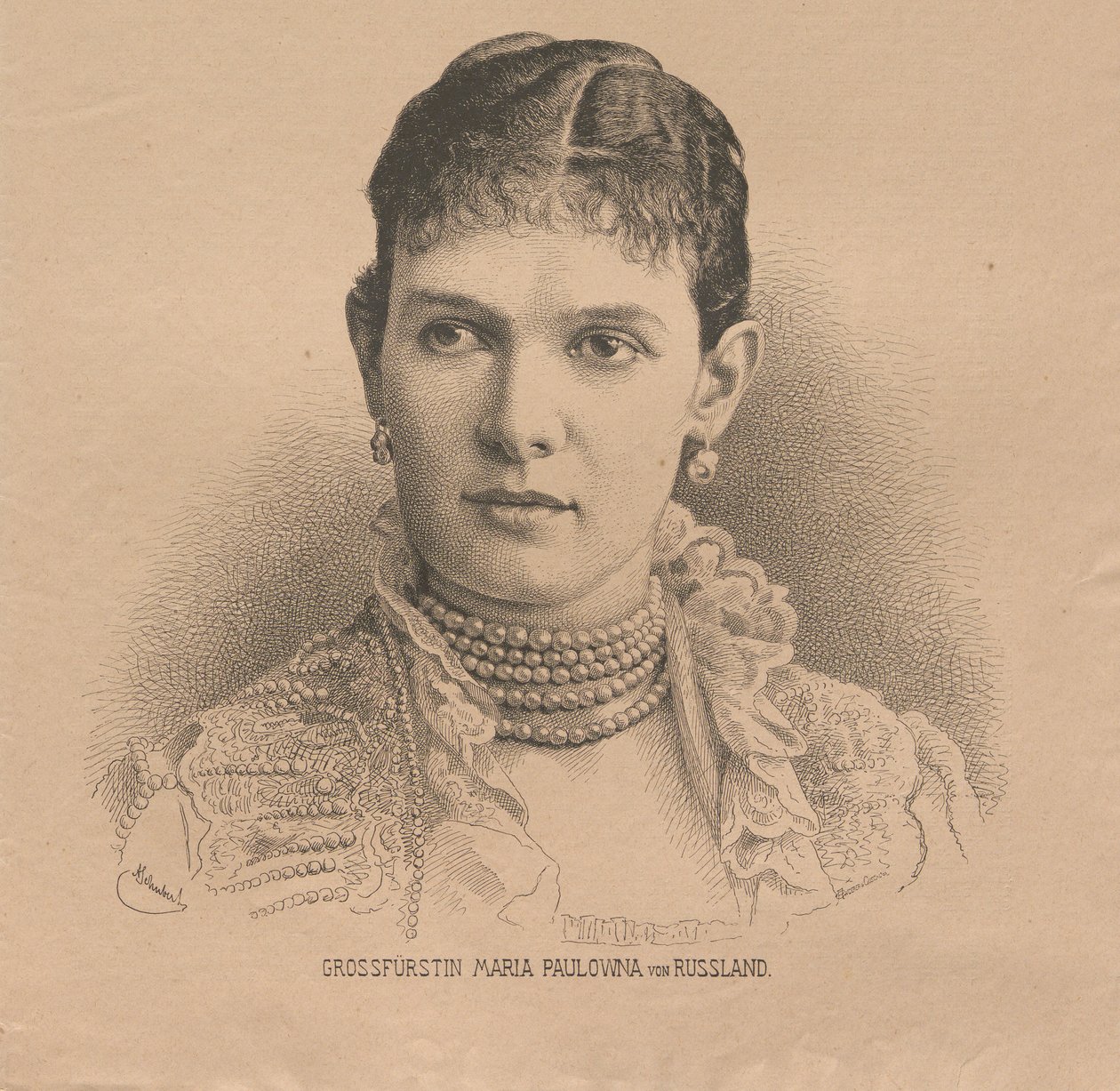 Storhertuginne Maria Pavlovna av Russland 1854-1920, 1882. av August Schubert