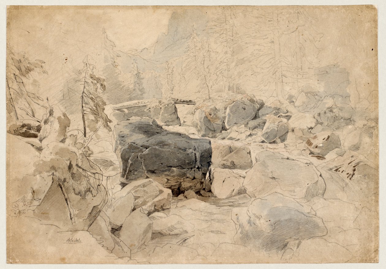 Gebirgsbach av August Seidel