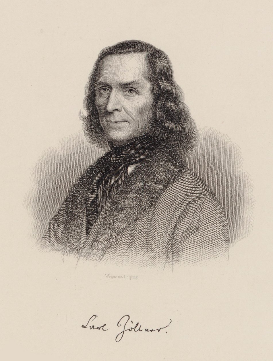 Portrett av komponisten Carl Friedrich Zöllner 1800-1860, ca. 1850. av August Weger