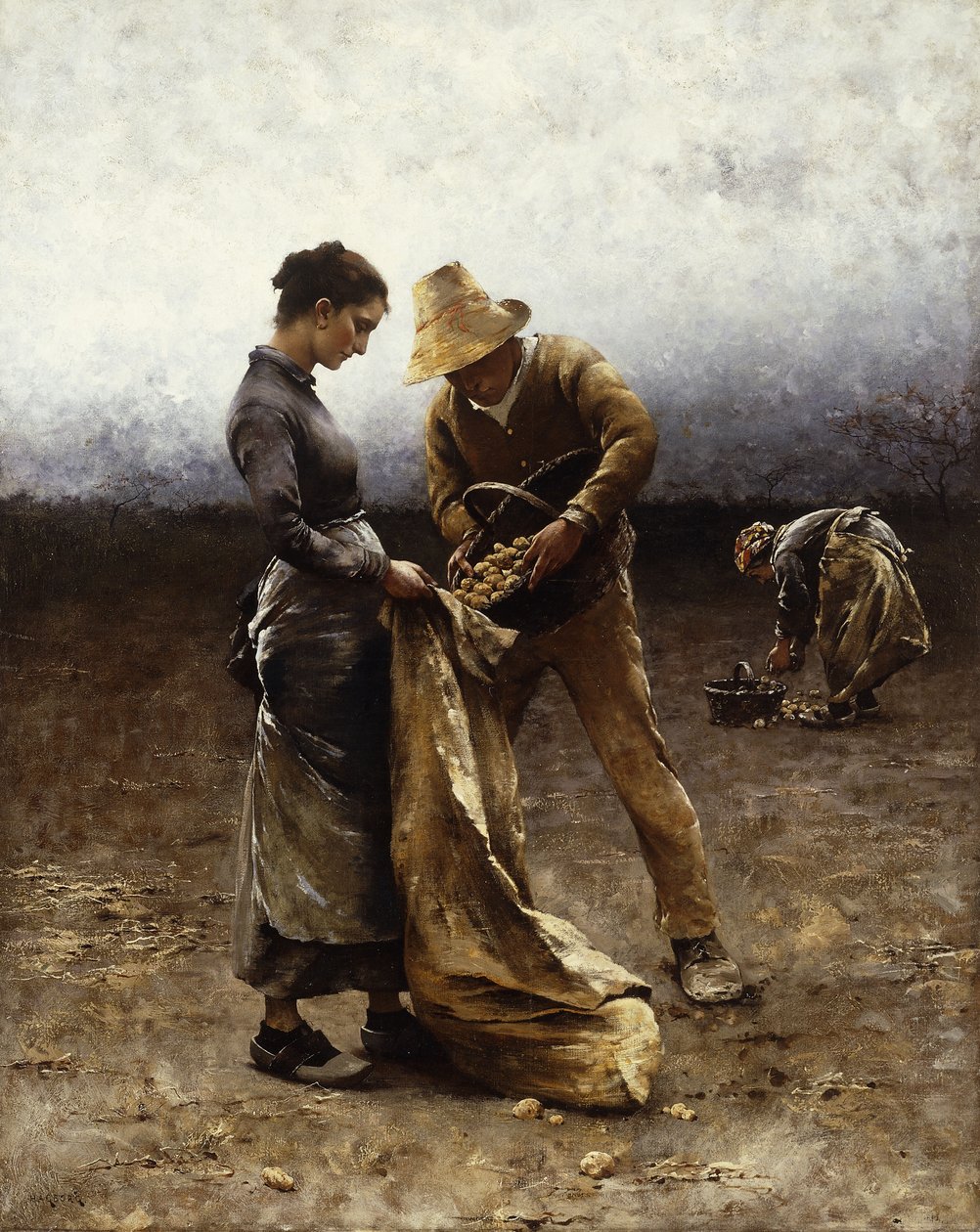 Potetsamlere, av August Wilhelm Nikolaus Hagborg