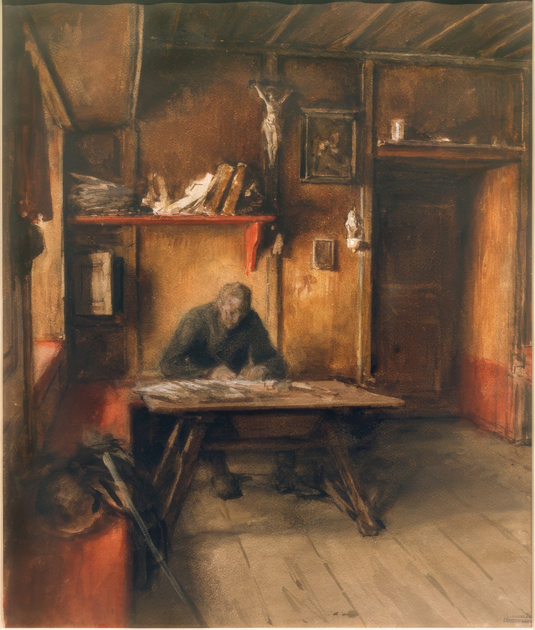 Bygdeskriveren av August von Pettenkofen