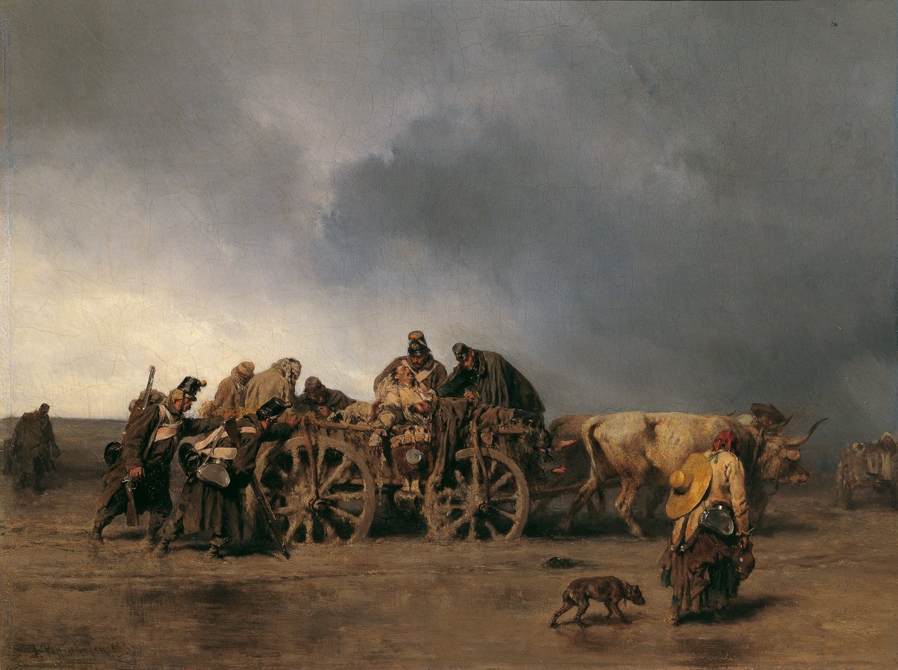 Den sårede transporten I av August von Pettenkofen