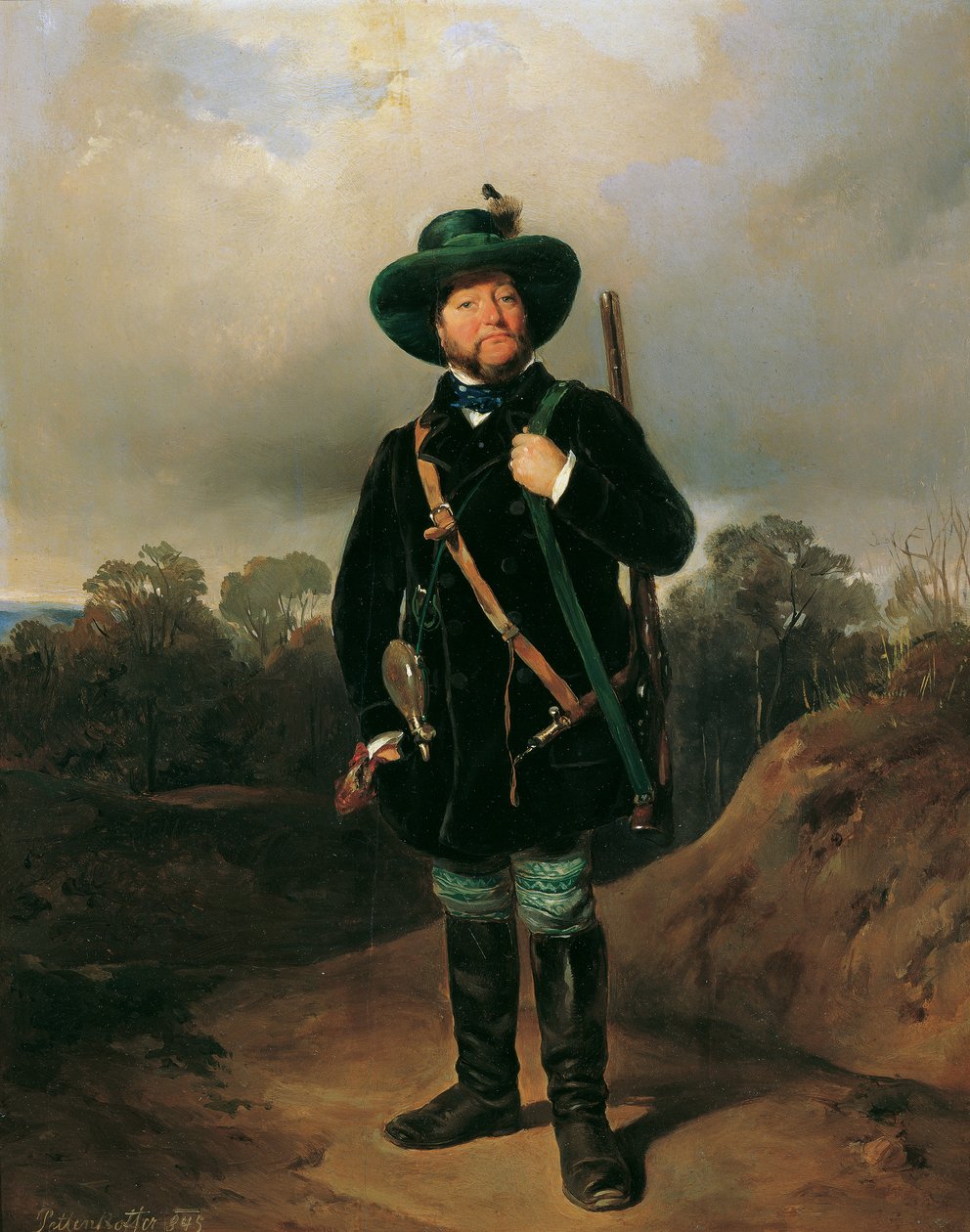 Josef Strommer som jeger av August von Pettenkofen