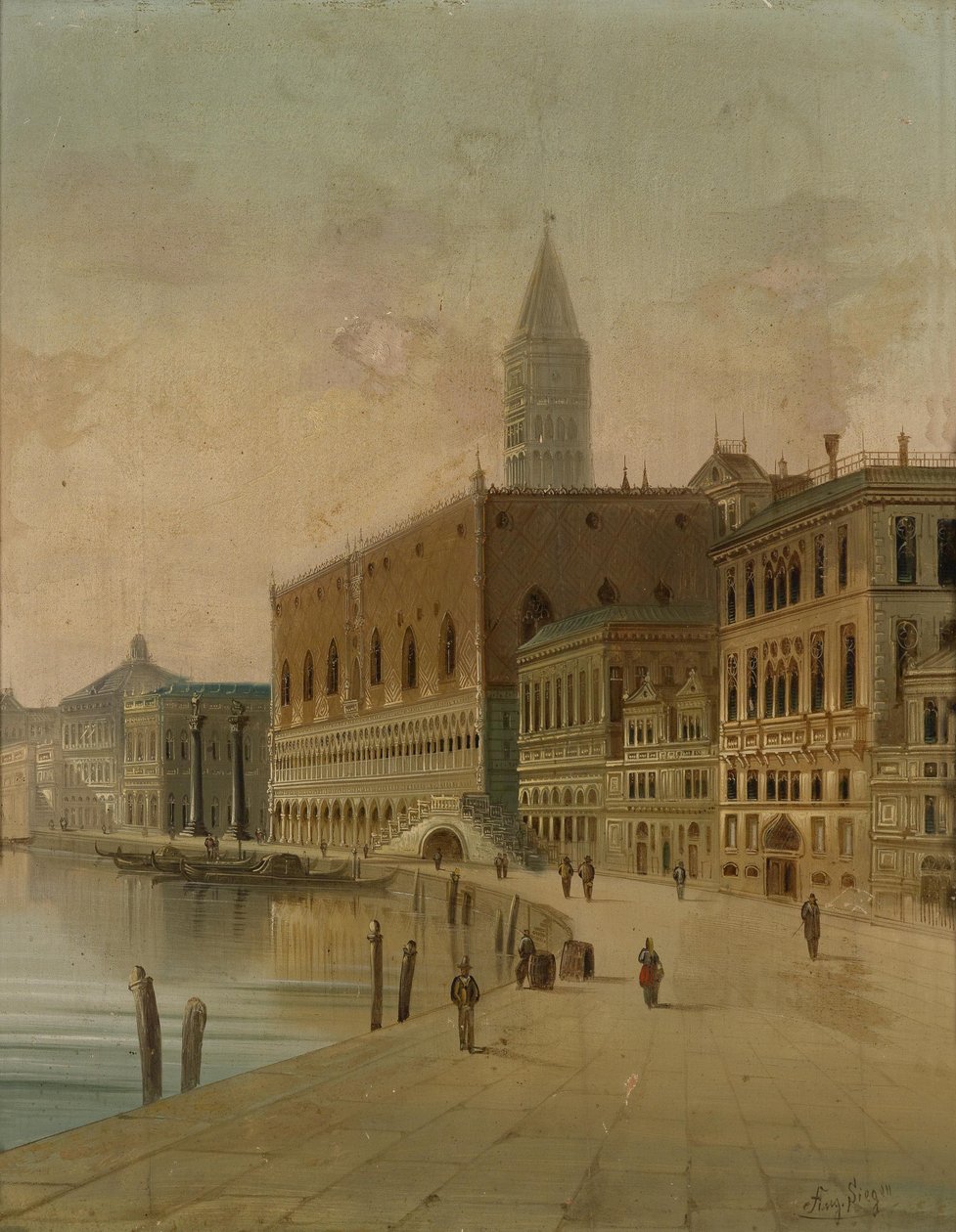 Riva dei Schiavoni Venezia av August von Siegen