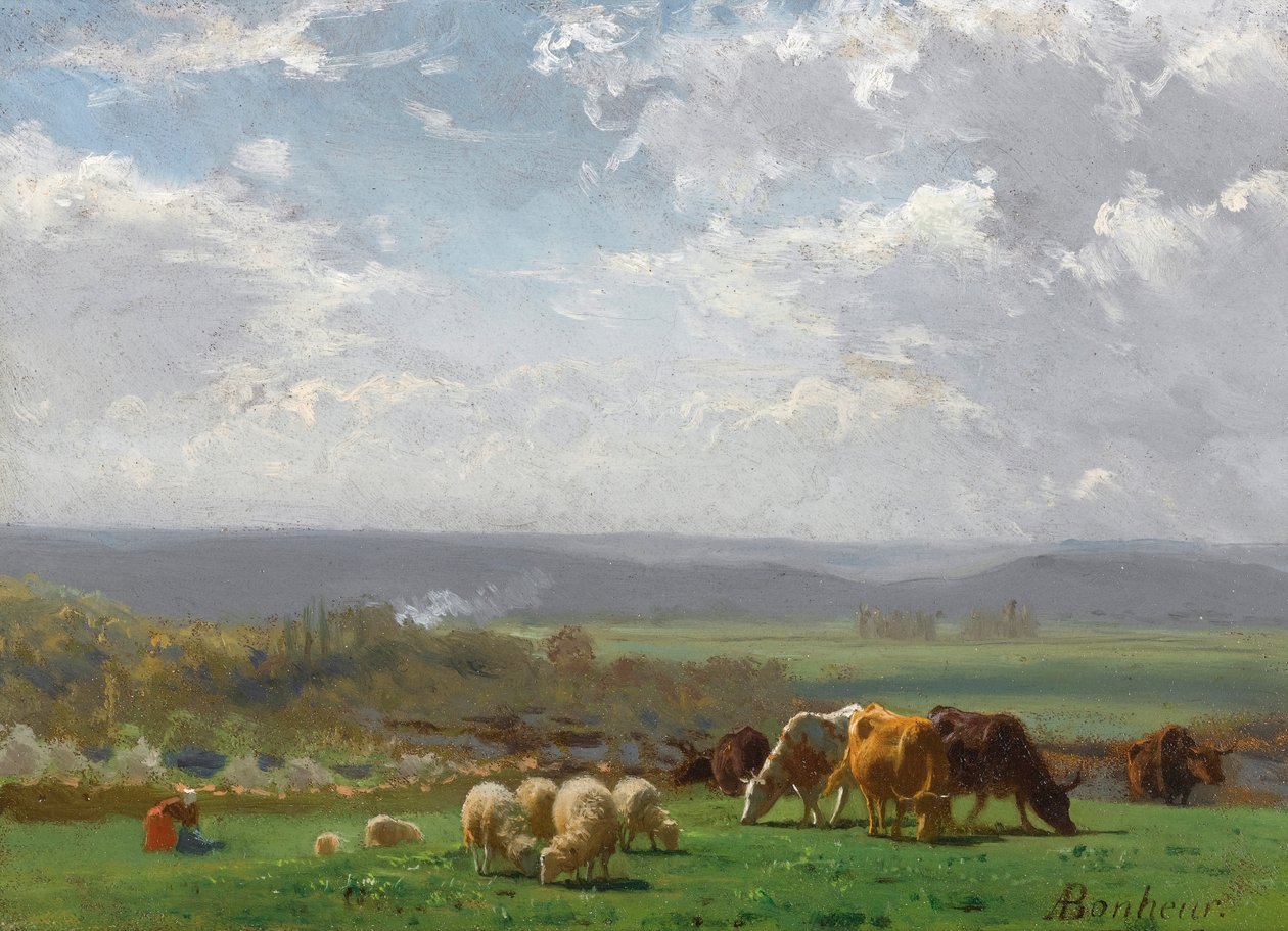 Beite i Auvergne av Auguste Francois Bonheur
