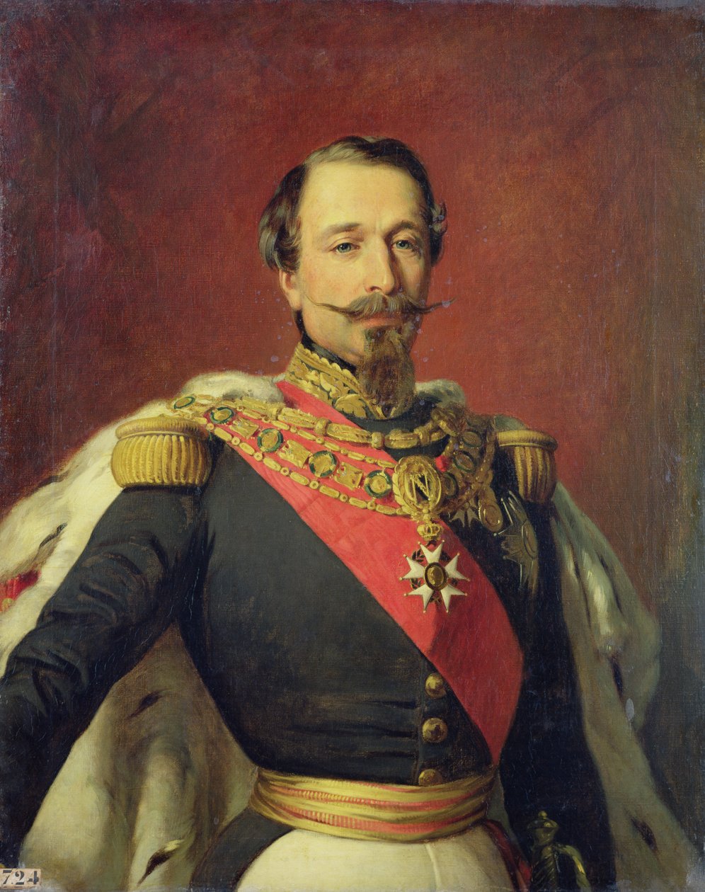 Portrett av keiser Louis Napoleon III, etter det originale maleriet av Francois Xavier Winterhalter (1806-73) 1853 av Auguste Boulard