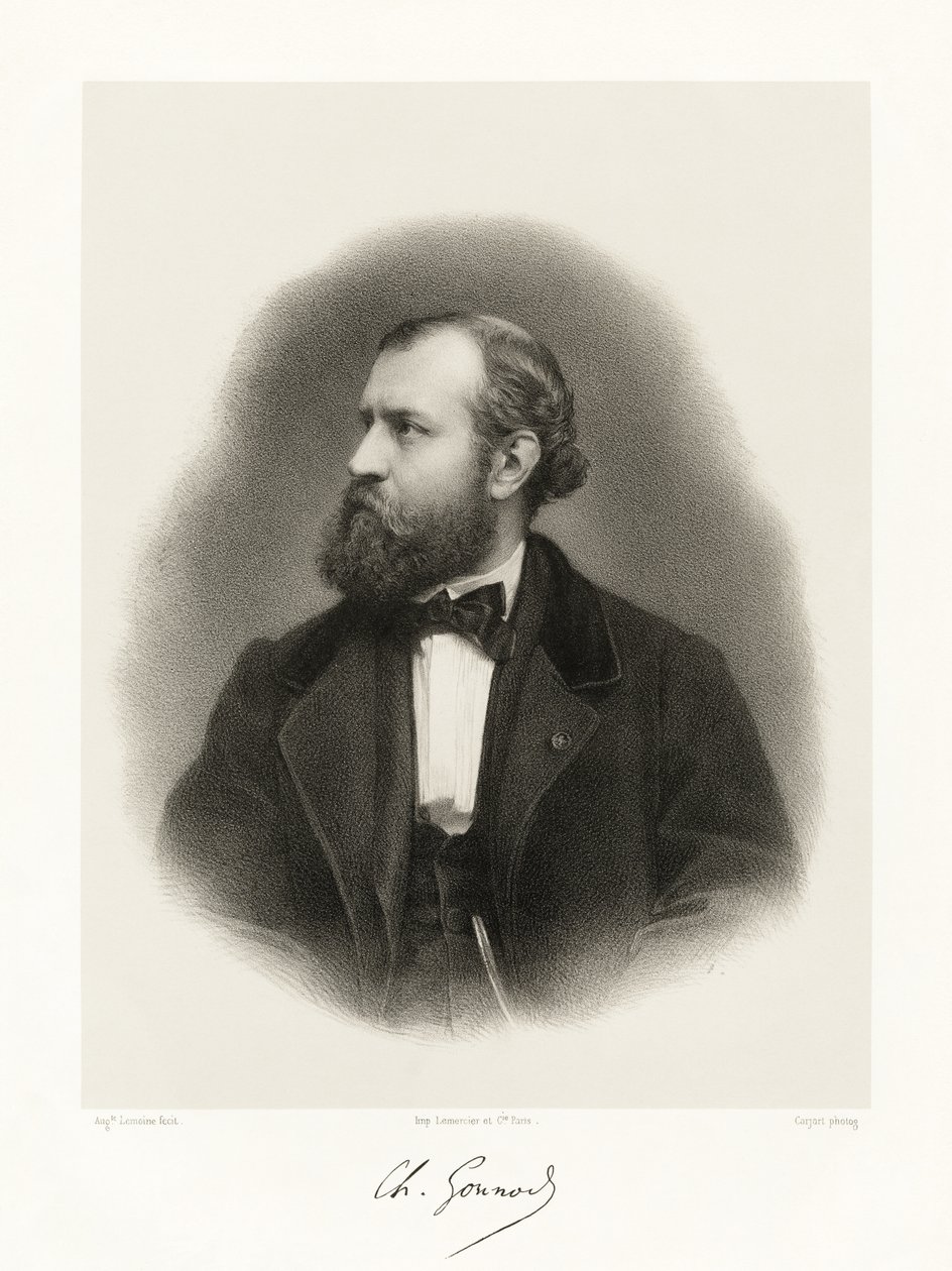 Charles Gounod, 1865-66 av Auguste Charles Lemoine